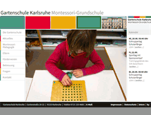 Tablet Screenshot of gartenschule-karlsruhe.de
